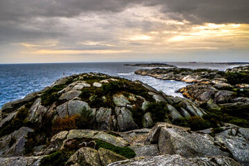 Fototapeta na wymiar La costa de Sanderjord al sur de Noruega