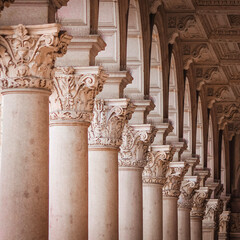 detail of the columns of the temple