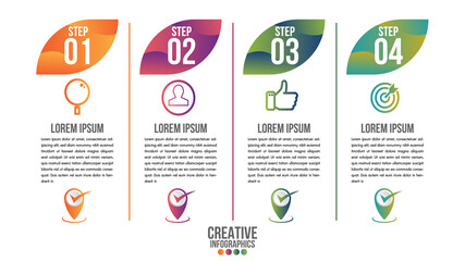 Infographic modern timeline design vector template for business with 4 steps or options illustrate a strategy. Can be used for workflow layout, diagram, annual report, web design, team work.