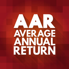 AAR - Average Annual Return acronym, business concept background