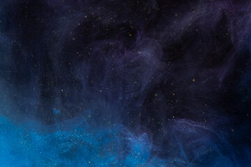 Fototapeta premium Abstract color paint splash isolated on black background