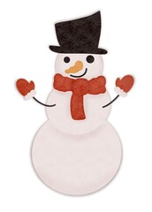 Cute cartoon character snowman holidays christmas illustration