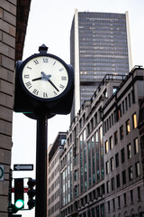 Fototapeta na wymiar Clocks of Old City of Montreal