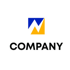 Naklejka premium N logo design