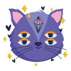 magic cartoon cat feline mystery creepy