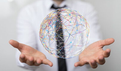  Digital Network and data concept.