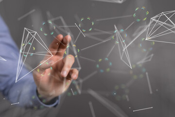 group of people talking in social network.