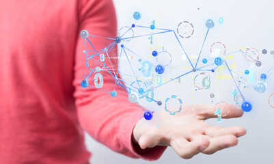 internet net and data digital concept.