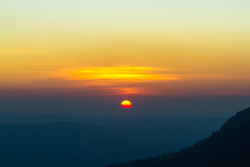 Obraz premium sunset in the mountains