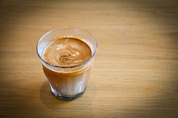 It is a milk coffee menu call 