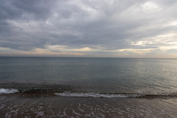 beautiful sea view and cloudy sky