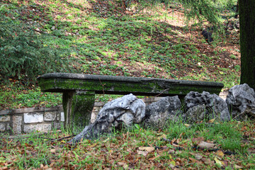 old stone bench