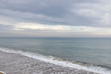 beautiful sea view and cloudy sky