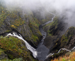 Wodospad Vøringfossen w Norwegii (Voringfossen)