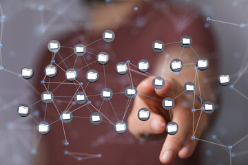 data network 3d digital info
