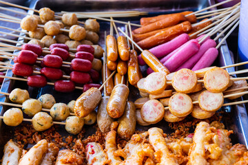 Thai sausage barbecue in Pattaya Thailand Asia