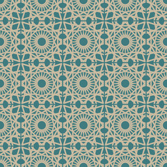 Vector seamless pattern in arabic style in pastel colors.