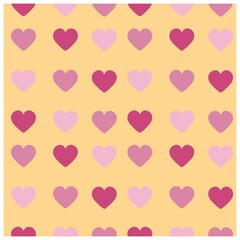 seamless pattern with Valentine's Day designs. cute colored hearts on a gentle warm sunny background.Romantic greeting card, invitation, poster design templates.