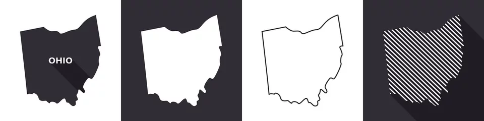 Fotobehang State of Ohio. Map of Ohio. United States of America Ohio. State maps. Vector illustration © Роман Ярощук