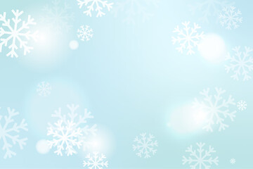 Naklejka na ściany i meble Christmas Background With Many Falling Snow. Festive New Year And Celebration. Vector