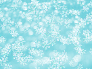 Snowflake star in watercolor paper texture. Winter background. 