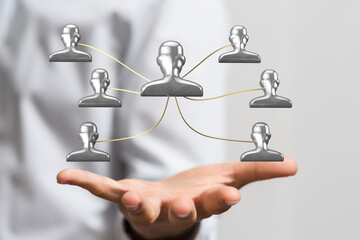 hierarchy connection team group 3d