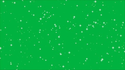 4K. animation of twinkling starlight , the twinkling starlight as glitter flashing motion graphic isolated on green screen backdrop. flashing stars