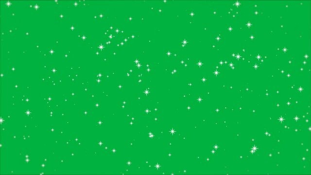 4K. animation of twinkling starlight , the twinkling starlight as glitter flashing motion graphic isolated on green screen backdrop. flashing stars