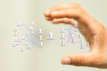 hierarchy connection team group 3d