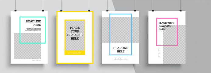 Modern poster template. Easy to adapt to brochure, annual report, magazine, poster, card, corporate presentation, portfolio, flyer, banner, website, app - obrazy, fototapety, plakaty