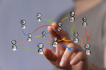 conference Digital Network and data concept