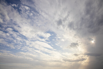 Fototapeta premium beautiful fluffy clouds and blue sky