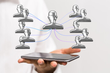 hierarchy connection team group 3d