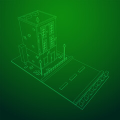 City building real estate concept.