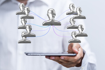 hierarchy connection team group 3d