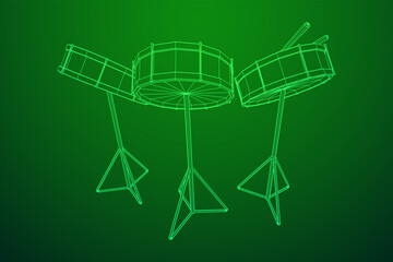 Musical instruments set. Rock band drum. Percussion musical instrument