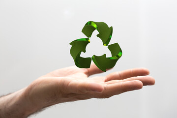 Fototapeta na wymiar Recycle business digital. eco