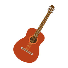 Obraz na płótnie Canvas Acoustic guitars isolated on white background. Musical instrument. Vector illustration