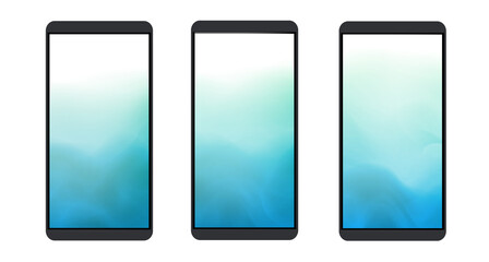 Abstract backgrounds for cell phones.Templates or screensavers for mobile applications.Colored realistic smoke or fog.Realism.Backgrounds for gadgets.White background.Copy space.Vector.
