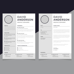 Creative Minimal Professional Resume template and Cover Letter