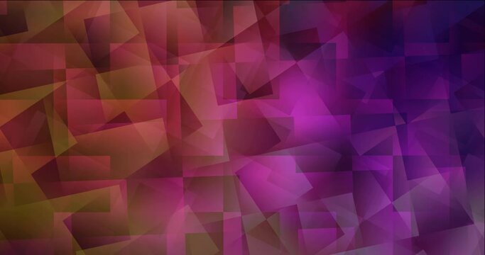 4K looping dark pink, yellow video sample in rectangular style. Shining colorful animation with rectangle shapes. Flowing design for presentations. 4096 x 2160, 30 fps.