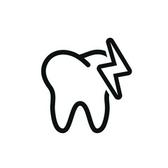 Vector image. Toothache icon. Tooth image.