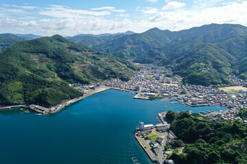 Fototapeta na wymiar 愛媛県西予市　三瓶湾の風景