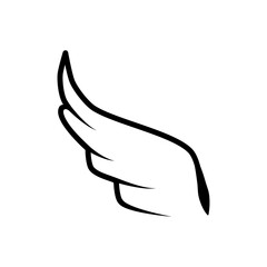 Angel wing icon vector symbol illustration