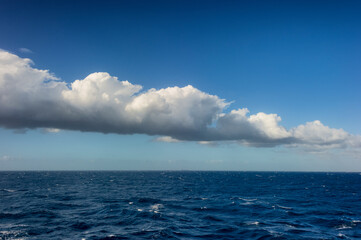 Obraz premium Cruise Ship Cabin Balcony Views out in the Atlantic Ocean