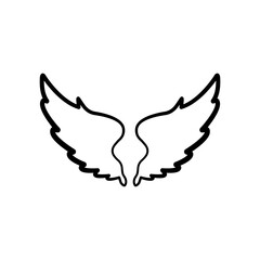 Angel wing icon vector symbol illustration