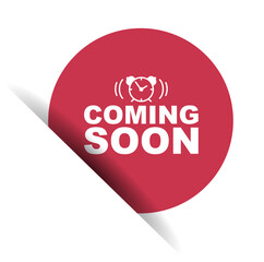 red vector illustration banner coming soon