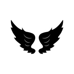 Obraz premium Angel wing icon vector symbol illustration
