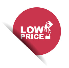 red vector illustration banner low price