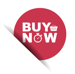 red vector illustration banner buy now